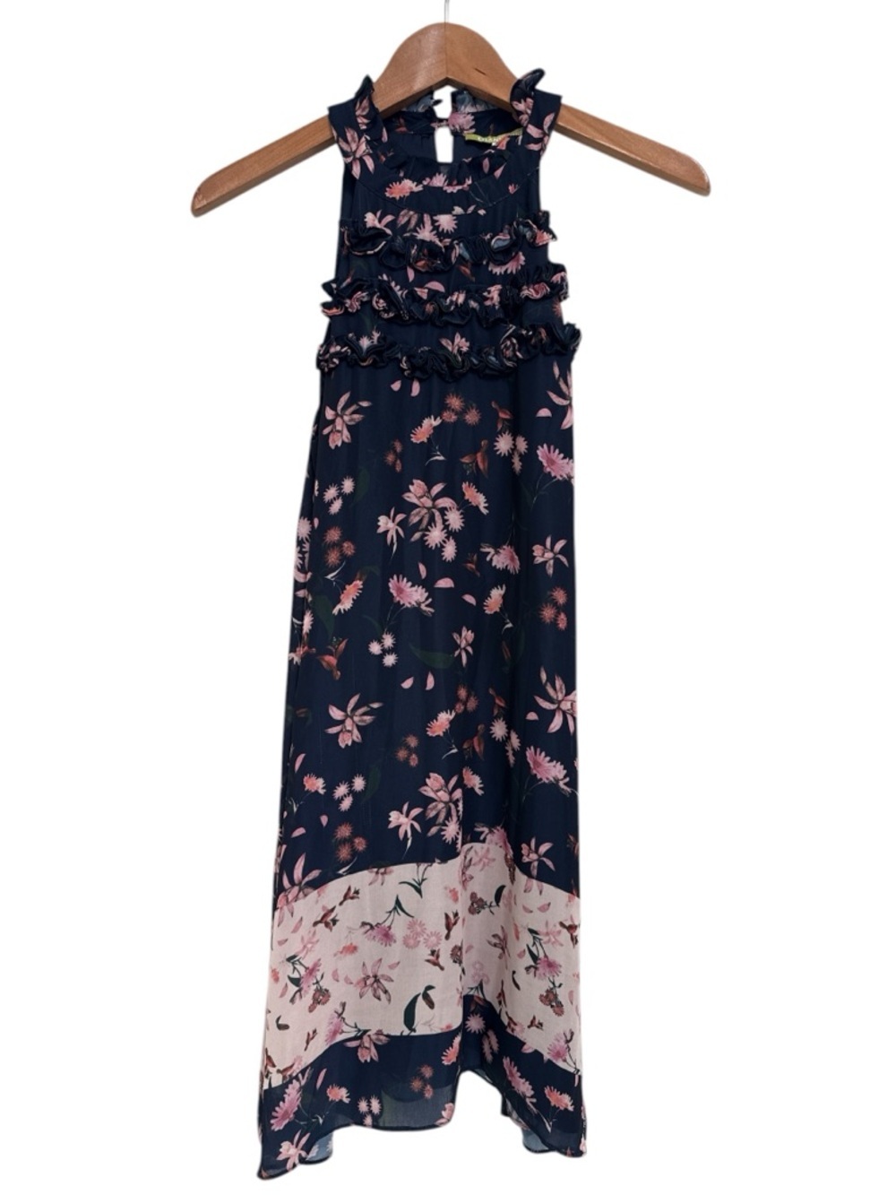 Gianni Bini Chloe Navy & Pink Floral Dress